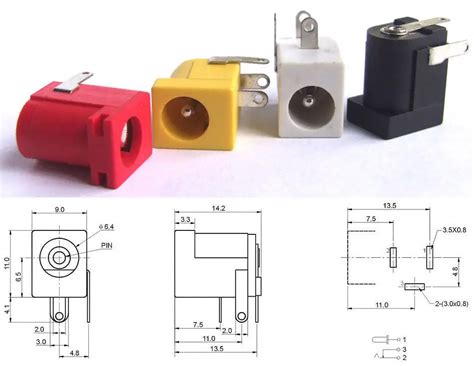 5 5 Mm X 2 5mm DC Power Jack Plug Socket Female Panel Mount Connector