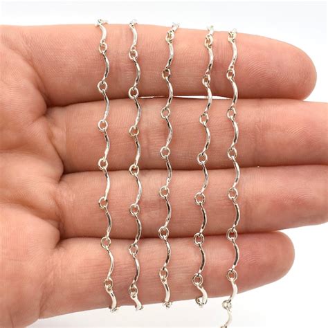 Curved Bar Chain Etsy