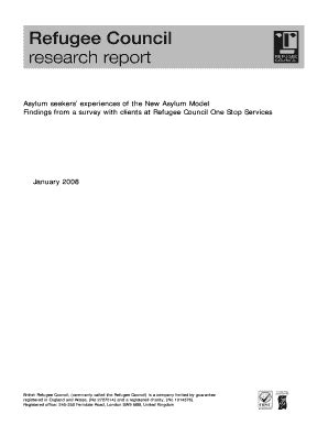 Fillable Online Asylum Seekers Experiences Of The New Asylum Model Fax