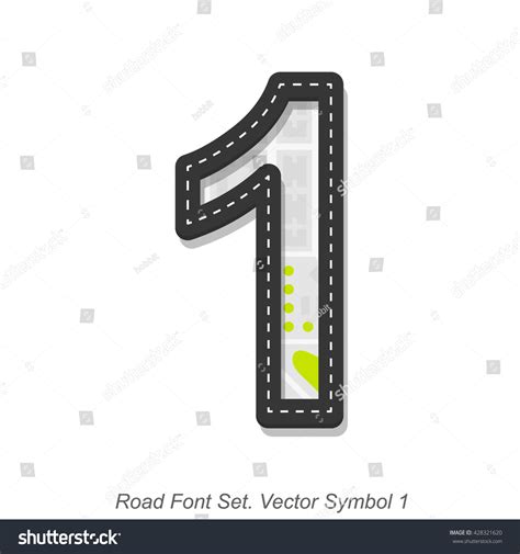 Road Font Sign Symbol 1 Object Stock Vector (Royalty Free) 428321620 ...