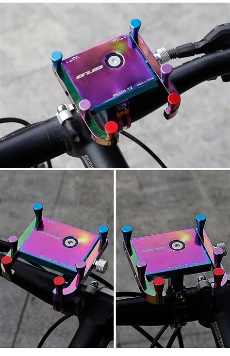 GUB Aluminum Bike Phone Holder Colorful Bicycle Phone Mount Emotoer