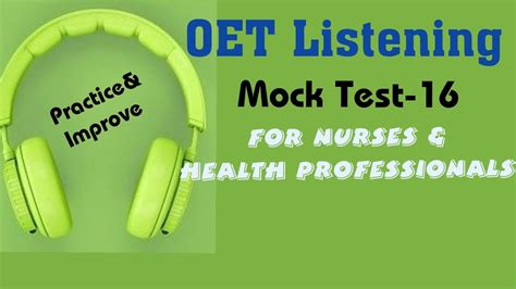 Oet Listening Sample For Nurses Doctors Oet Listening Exam Module