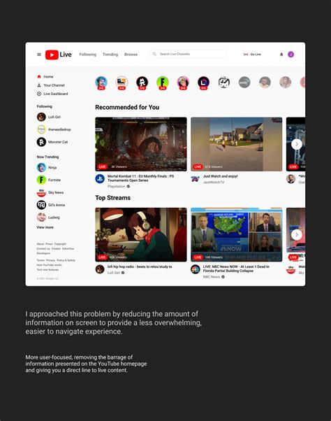 Youtube Live Design Concept Behance