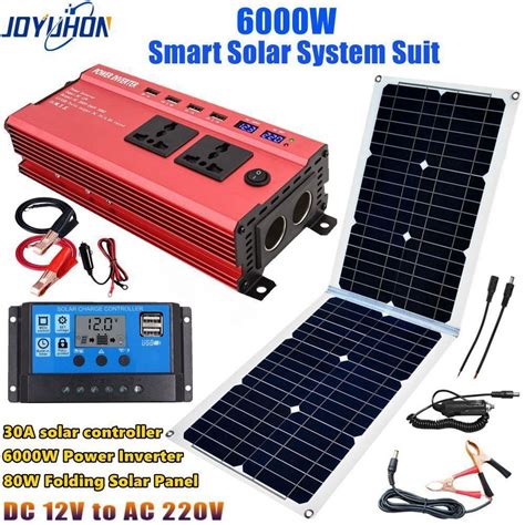 JOYUHON Solar System 12000W Power Inverter DC12V 24V TO AC220V 80W