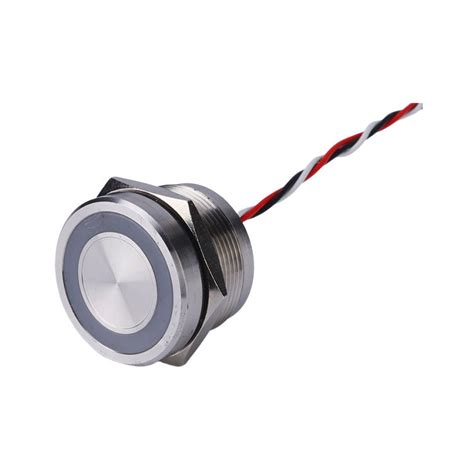 Led Illuminated Latching Piezo Switch Stainless Steel Anti Vandal Piezo