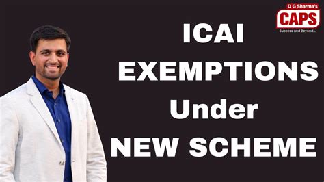 Icai Exemptions Announcement New Course Paper Wise Exemptions