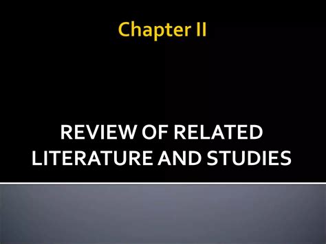 Review Of Literature Ppt