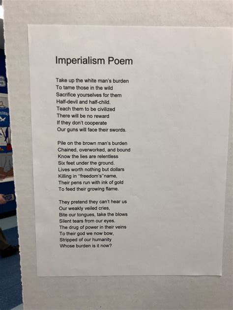 White Mans Burden Poem