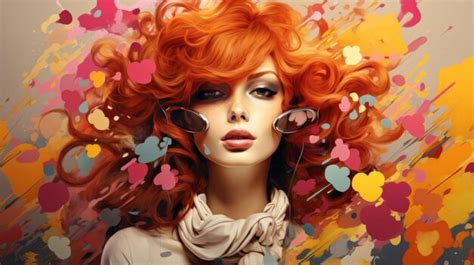 Premium Photo Pop Art Woman Vibrant Colors And Retro Style Playful