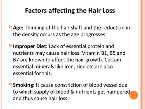 Factors Affecting The Hair Loss