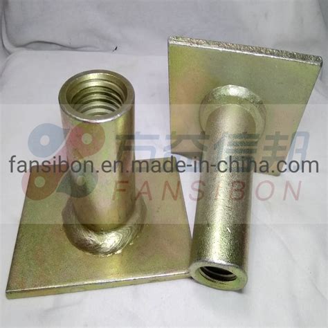 Stainless Steel Capped End Flat Plate Lifting Socket For Insert Precast