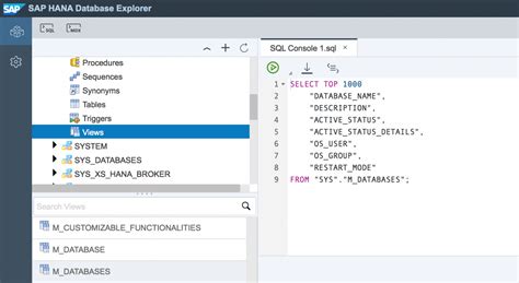 Tools Des Sap Hana Sql Data Warehousing