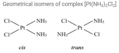 Draw The Geometrical Isomers Of Complex Pt Nh Cl