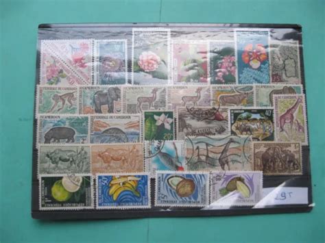 Lot De Timbres Du Cameroun Fleurs Fruits Animaux Obliteres Et Neufs