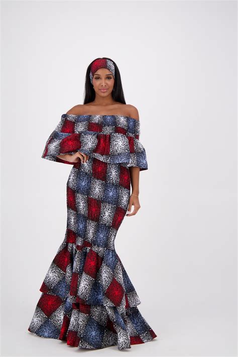 African Print Mermaid Dress Ad 2289 241 Advance Apparels Inc