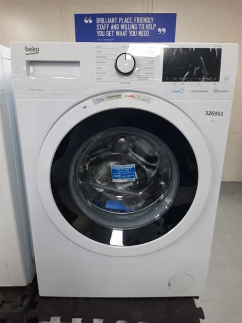 Beko Steam Cure WEY96052W 9Kg Washing Machine 1600 rpm - White - B ...