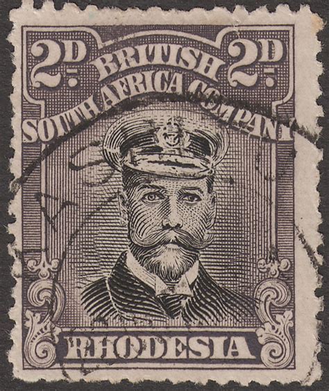 Rhodesia 1924 Kgv Admiral 2d Used With Kashitu Postmark Proud D2