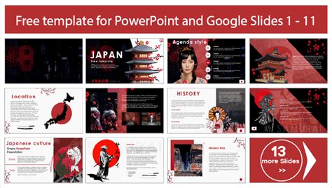 Plantilla Animada De Jap N Plantillas Para Powerpoint Y Google