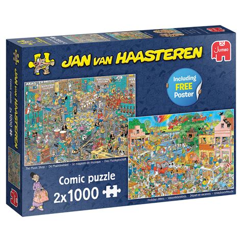 Jan Van Haasteren Pussel Music Shop Holiday Jitters 2x1000 Bitar