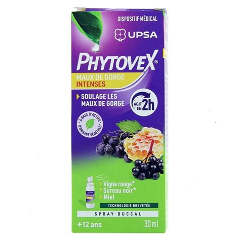 Phytovex Maux De Gorge Intenses Spray Buccal 30ml UPSA