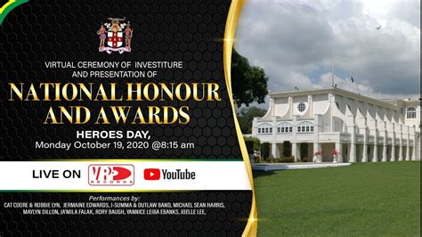 Jamaica Heroes Day National Honour And Awards Ceremony Youtube