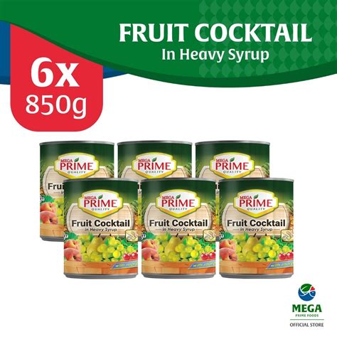 Mega Prime Fruit Cocktail Regular In Heavy Syrup Easy Open Can 850g By 6 S Shopee Philippines