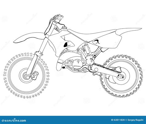 Dirt Bike Sketch Stock Illustration Illustration Of Drawing 63811828