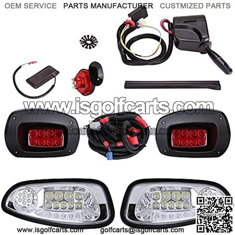 Golf Cart Led Headlights And Tail Light Kits For Ezgo Rxv 08 15 Gas And Electric Carts 12v Street