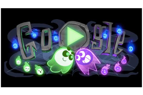 Google's Halloween Google Doodle ghost game: still fun in April.