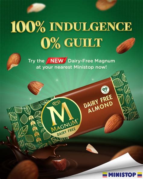 Magnum Dairy Free Almond Ice Cream Bar now available at Ministop ...