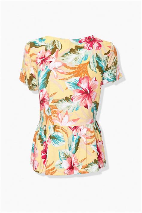 Tropical Floral Print Top