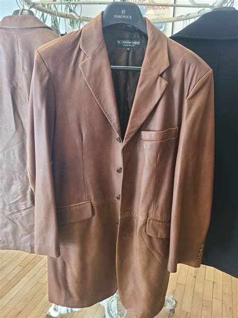 Vintage J Peterman Leather Squires Blazer Etsy