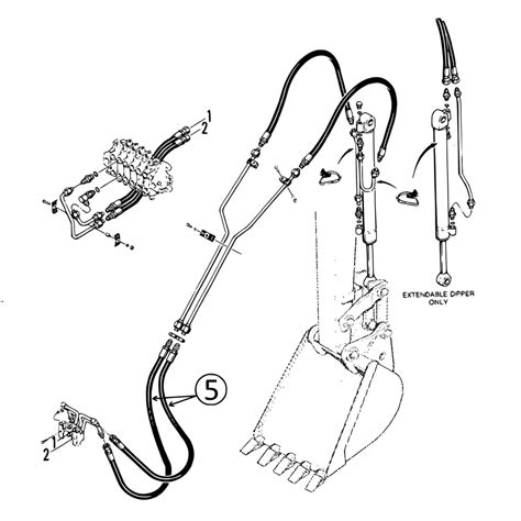 Case 480c Backhoe Manifold To Bucket Lines Hose Hw Part Store