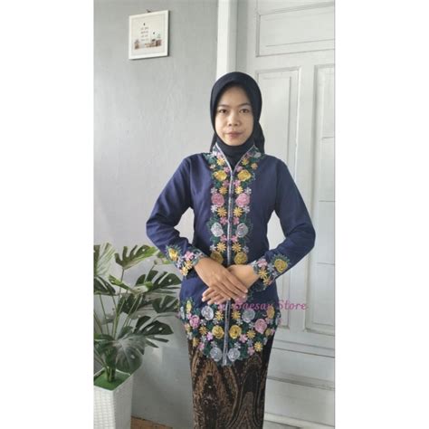 Jual Saesay Store Kebaya Encim Bordir Modern Tangan Panjang Pakaian