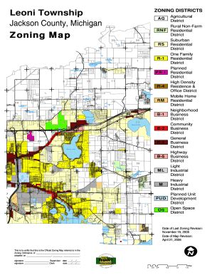 Leoni Township Zoning Map - Fill Online, Printable, Fillable, Blank ...