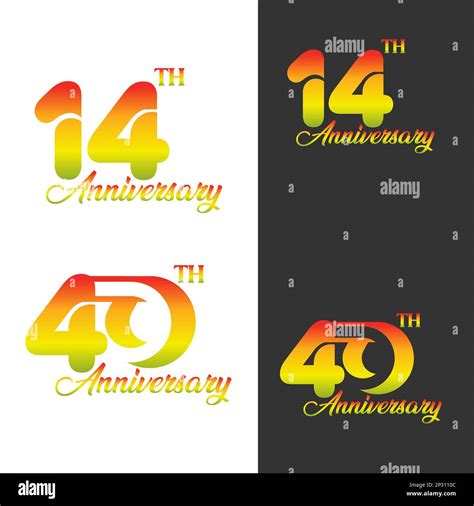 14 Of 40 Years Anniversary Vector Template Design Illustrationeps 10 Stock Vector Image And Art