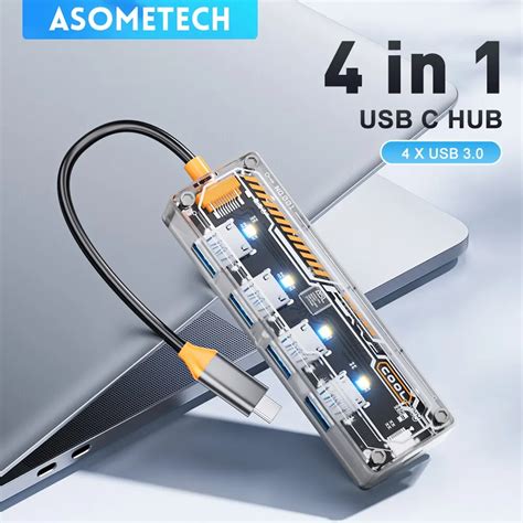 Asometech Hub Tipo C En Usb C A Usb Estaci N De