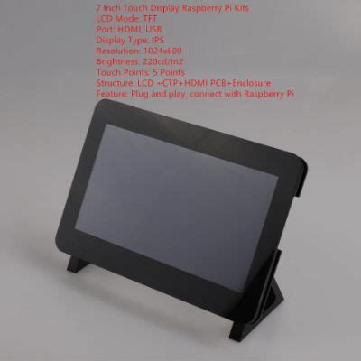 Wanty 7 Inch 1024X600 Cap Touch Panel Acrylic Case Raspberry Pi 3 4