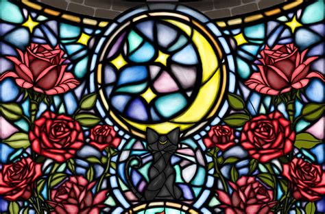 Moon Prism Sailor Moon Stain Glass Print Etsy