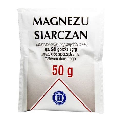 Magnezu Siarczan S L Gorzka G Cena Opinie Dawkowanie Sk Ad