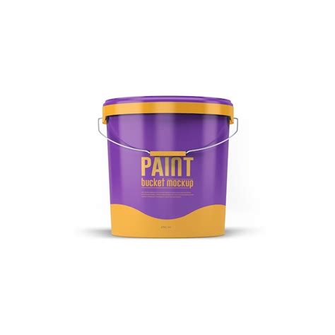 Premium Psd Plastic Paint Bucket Packaging Mockup