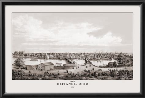 Defiance OH 1856 Restored Map | Vintage City Maps