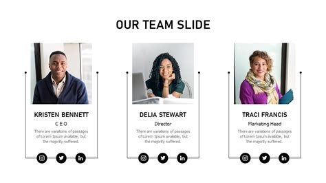 Our Team Slide Powerpoint Template Slidebazaar