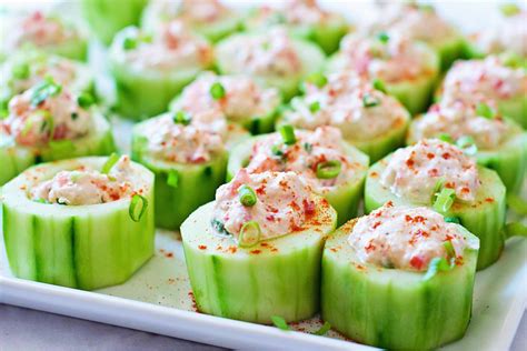 Tuna in Cucumber Cups - Skip The Salt - Low Sodium Recipes