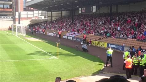 Walsall Fans Lose It After Going 1 0 Up At Vale Park Youtube