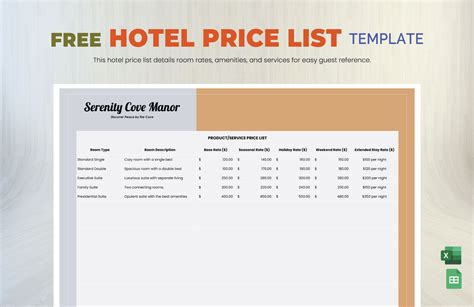 Price List Template in Excel - FREE Download | Template.net