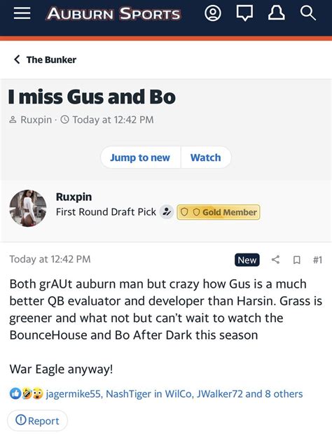 Message Board Geniuses On Twitter Auburn Fans Are Longing For The