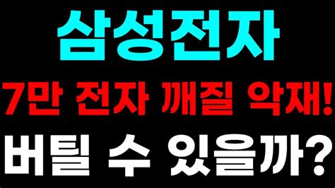 삼성전자 7만전자 깨질 악재 버틸 수 있을까 삼성전자 삼성전자주가전망 이재용 반도체관련주 삼성전자주가 삼성전자