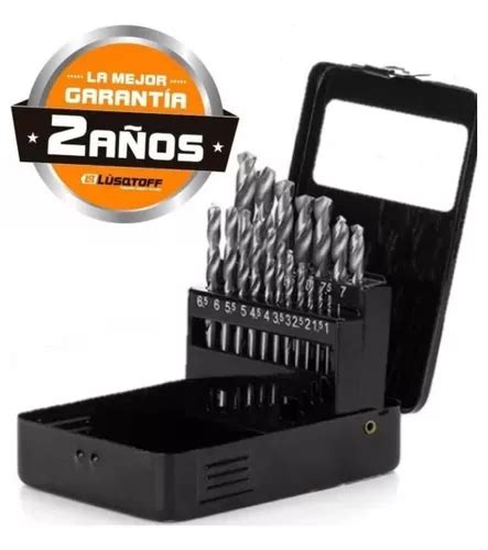 Juego Mechas Acero Rápido Hss Set 19pzs Organizador 1 A 10mm