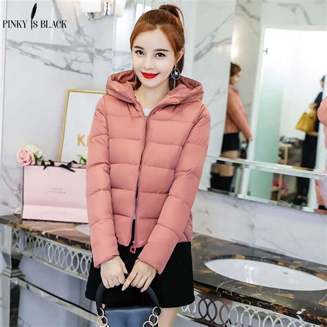 Buy Pinkyisblack Winter Jacket Women Coat Warm Parkas Short Hooded